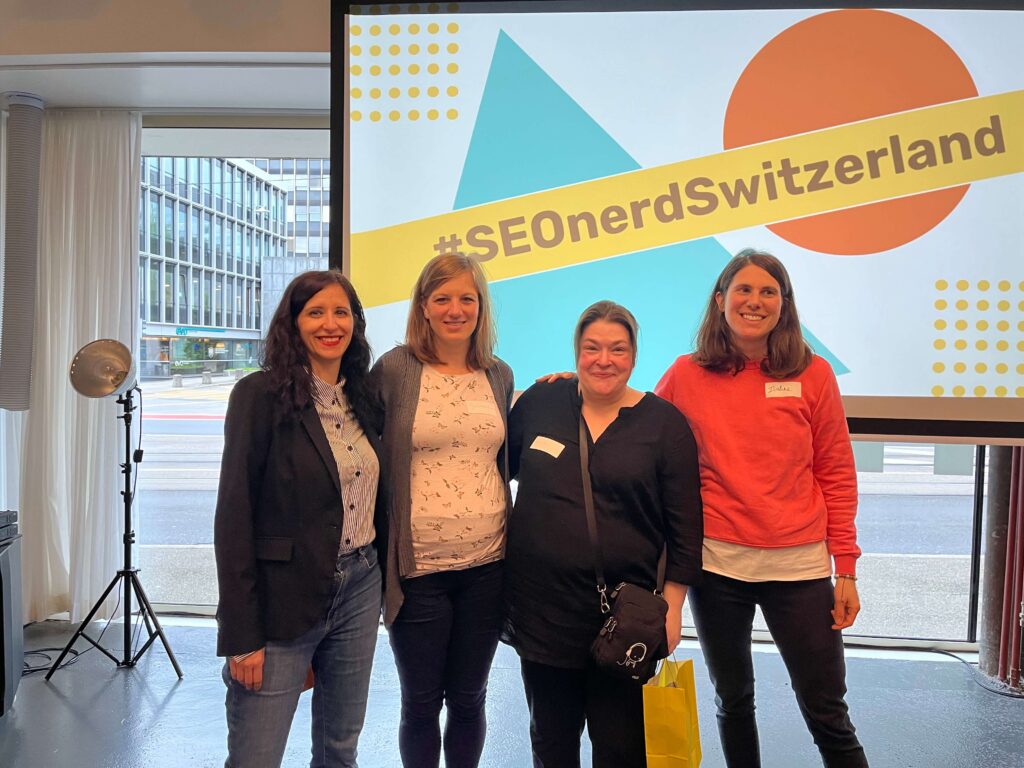 SEOnerdSwitzerland Bern 2023: Sara Moccand-Sayegh, Juliane Wegmüller-Ziemiecki, Veronika Höller, Isaline Muelhauser