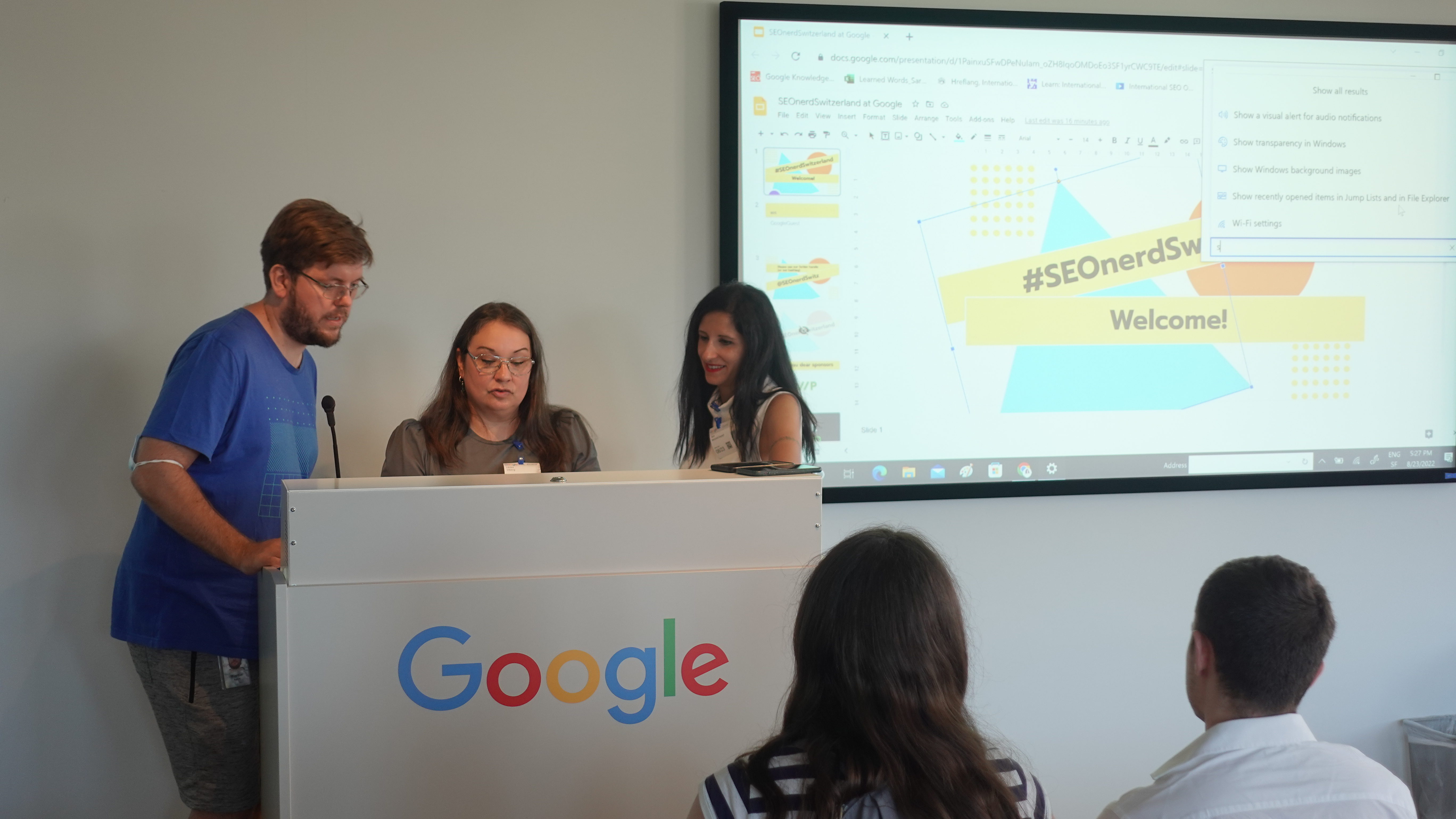 SEOnerdSwitzerland community at Google Zurich 2022